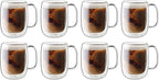 ZWILLING Sorrento Plus 8-pc Double-Wall Glass Coffee Mug Set