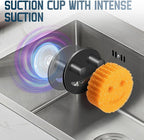 Yoshiky Stainless Steel Smiley Face Sponge Holder, Silver Sink Caddy Organizer Storage with Suction Cup for Kitchen, Kitchen Accessories Decor Scrubber-Black