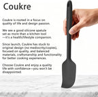 Coukre Silicone Spatula Set of 5,High Temperature Resistant, Food Grade Silicone, Dishwasher Safe, for Baking, Cooking (Pure Dark Green)