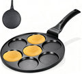 Pancake Pan Suitable for All Stovetops & Induction Cooker, 10.5 Inch Pancake Maker Egg Frying Pan, 7 Molds Pancake Maker with PFOA Free Coating