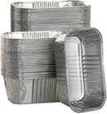 50 Pack 1Lb Mini Loaf Pans, 6” x 3.5” x 2” Foil Disposable Loaf Pans, Aluminum Foil Bread Pans for Baking Homemade Cakes & Breads Holiday Treats Food Storage
