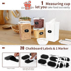 Skroam Large Airtight Food Storage Containers with Lids, 10 Pack Cereal Containers Storage Set - BPA Free Pantry Organizers and Storage for Flour, Sugar & Rice with Measuring Cup, Labels & Marker