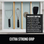 GORILLA GRIP powerGRIP Drawer Shelf and Cabinet Liner, Thick Strong Hold, Non-Adhesive Liners Protect Kitchen Cabinets and Cupboard, Bathroom Drawers, Easy Install, Breathable Mat, 12" x10', Spa Blue
