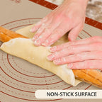 Pastry Mat, 0.7mm Extra Thick 26 x 16 Inches Large Non Stick Silicone Baking Pad, Pie Crust Rolling Supplies for Making Christmas Cookies Bread, Easy to Clean