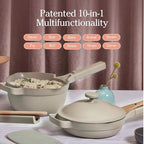 Our Place Mini Always Pan | 8.5" Ceramic Pan with Modular Lid & Beechwood Spatula | Patented 10-in-1 Nonstick, Non-Toxic Cookware Made Without PFAS | Induction & Oven-Safe up to 450°F | Lavender