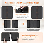 Lifewit Silverware Drawer Organizer, Expandable BPA Free Plastic Utensil Tray for Kitchen, Adjustable Flatware Cutlery Holder for Spoons Forks Knives, 18- 28 x 16.7", Black