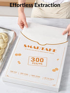 SMARTAKE 300 Pcs Parchment Paper Baking Sheets, 12x16 Inch Pre-Cut Baking Parchment, Non-Stick Kitchens Cookie Baking Paper, for Oven Grilling Air Fryer Steaming Bread Cake Cookie Meat Pizza (White)