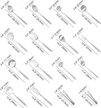 304 Stainless Steel Cooking Utensils Set, 16PCS Stainless Steel Kitchen Utensils Set, Metal Kitchen Utensils Set Include Meat Fork, Tongs, Turner, Soup Ladle, Dishwasher Safe