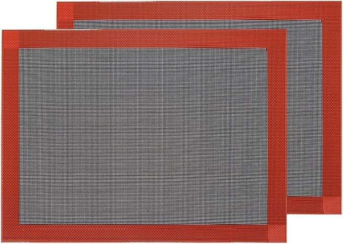 Professional Silicone Bread Baking Mat Non Stick Oven Liner Perforated Steaming Mesh For Half Sheet Size(11-4/5" x 15-3/4")