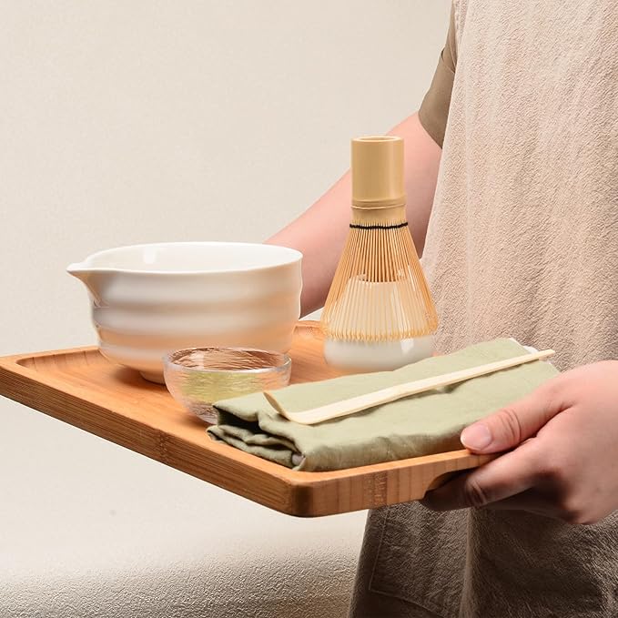 Authentic Japanese Matcha Ceremony Set - 17oz Traditional Chawan Bowl with Bamboo Whisk (Chasen), Scoop & Stand - Complete Starter Kit for Beginners, Christmas Thanksgiving Gift Idea