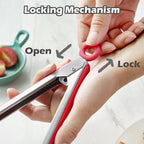 Kitchen Tongs, 9 Inch Tongs for Cooking with Silicone Tips, Food Grade Mini Serving Tong for Nonstick Pans, BBQ, Salad, Set of 3, Red
