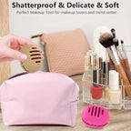 Fauxomor Makeup Sponge Holder,Double-Sided Breathable Silicone Beauty Make Up Blender Case for Travel or Daily,Shatterproof Makeup Travel Case Quick Drying Easy to Carry,Coffee(BLENDER NOT INCLUDED)
