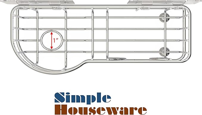 Simple Houseware Kitchen Sponge Holder with Adhesive Hooks