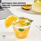 RACETOP 200 Pack 9 oz Silver Plastic Cups Tumbler, Disposable Cups with Silver Rim for Party, Heavy-duty Clear Plastic Wine Glasses, Disposable Wedding Cups