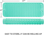 MicoYang Silicone Dish Drying Mat for Multiple Usage,Easy clean,Eco-friendly,Heat-resistant Silicone Mat for Kitchen Counter,Sink,Bar,Bottle,or Cup Mint M 17 inches x 6 inches
