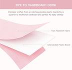 Criusia Drawer Organizer Clothes, 10 Pack Dresser Organizer for Baby Clothes, Underwear, Sock- Foldable Closet Organization and Storage Dividers Bins for Nursery, Bedroom (Pink)