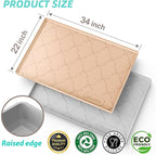 SIKADEER Silicone Under Sink Mats for Kitchen Waterproof 34" x 22", Raised Edge Cabinet Protector Shelf Liner, Bathroom Organizers and Storage Boot Tray Pet Mat