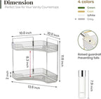 Aveniee Corner Bathroom Counter Organizer, Bathroom Countertop Shelf Makeup Organizer for Vanity Perfume Tray for Corner Storage (2 Tiers, Grey)