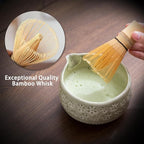 Matcha Whisk Set, 10 Pcs Matcha Set Includes Matcha Bowl, 2 Cups, Matcha Whisk and Holder, Bamboo Scoop and Spoon, Scoop Rest, Sifter and Tea Towel, Complete Matcha Kit (Mottled Green)