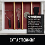 GORILLA GRIP powerGRIP Drawer Shelf and Cabinet Liner, Thick Strong Hold, Non-Adhesive Liners Protect Kitchen Cabinets and Cupboard, Bathroom Drawers, Easy Install, Breathable Mat, 12" x30', Red
