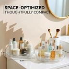 2 Pack Lazy Susan Turntable Organizer for Cabinet, 9.25'' Rotating Spice Rack Organization for Kitchen, Pantry, Bathroom, Vanity, Countertop, Medicine Storage, Seasoning Spice Organizer