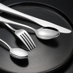 40-Piece Silverware Set, CXJY Stainless Steel Flatware Cutlery Set Service for 8, Utensils Include Knife Fork Spoon, Mirror Polished, Dishwasher Safe