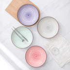 Selamica Ceramic Pasta Bowls Set 34 OZ, Large Salad Bowl 8.6 Inch Deep Plates for Pasta Soup, Microwave & Dishwasher Safe, Set of 6, Gradient Color