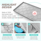 SIKADEER 40" x 22" Under Sink Mat Waterproof, Silicone Mat Kitchen Drawer Shelf and Cabinet Liner, Sink Protector for Kitchen Organizers and Storage, Boot Tray Pet Food Mats