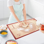 Zulay Kitchen Silicone Baking Mat Sheet - Reusable Silicone Baking Sheet - Easy & Convenient Nonstick Baking Supplies - Mats for Baking - Oven Safe - Extra thick 0.7mm, 26"x16" (Light Red)