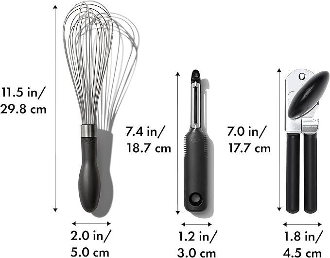 OXO Good Grips Stainless Steel Essential 3-Piece Kitchen Gadget Set