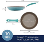 Rachael Ray Cook + Create Nonstick Frying Pan/Skillet, 10 Inch, Agave Blue