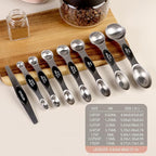 Pack of 8 Stainless Steel Magnetic Measuring Spoons Set, Dual Sided, Stackable, Adjustable Teaspoon and Tablespoon Measure Spoon with Leveler, Kitchen Gadgets Set 5