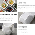 Kyraton Dip Bowls Set 6pcs 6oz, White Plastic Dipping Bowls Soy Sauce Plate for Side Dishes, Condiment Server for Tomato Sauce, Ketchup, Vinegar, BBQ and Party Dinner, Mini Appetizer Plates.