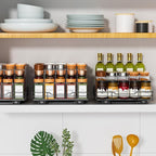 RCHYFEED Pull Out Spice Rack Organizer for Cabinet,Slide out Spice Organization for Inside Cabinets,Heavy Duty Seasoning Organizer Fits Kitchen and Pantry,Sauces,Canned (10.5''Wx10.5''Dx2.5''H)