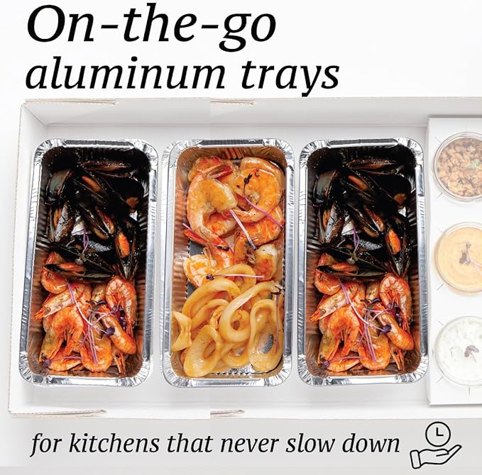 Spare Essentials (55 Pack Aluminum Loaf Pans with Lids 1.5 LB Disposable Bread Tins for Baking, Lunch Containers, Single Serve Baking Dishes - Foil Loaf Pans, Aluminum Bread Pans 7.8 x 4.3 x2 Inches