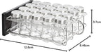 Amazon Basics 20 Jars Spice Rack Organizer, Space-Saving Kitchen Organizer with Glass Spice Jars, Sturdy, Silver