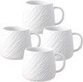 Ceramic Rock-Textured Coffee Mugs Gift Set, 17 oz Mug Set of 4, Large Capacity Coffee Cup Set Tea Cup tazas para café Big Stoneware Mug for Latte, Hot Chocolate, Cocoa, Cappuccino