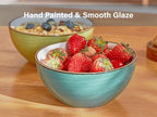 ONEMORE 16 oz Cereal Bowls Set of 4 Soup Bowls Ceramic for Kitchen - Dishwasher and Microwave Safe - Colorful Bowl Set for Oatmeal Salad Pasta Fruits, 5.5 inch, Assorted Colors