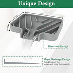 GUUKIN Sponge Holder for Kitchen Sink, Sink Caddy and Soap Tray | 5x3.5 inch Kitchen Sink Organizer | Compatible with Scrub Daddy, Kitchen Sink Accessories (Grey)