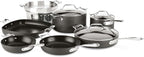 All-Clad Essentials Hard Anodized Nonstick Cookware Set 10 Piece Oven Safe 350F Pots and Pans Black