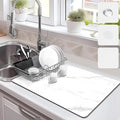 Drying Mat for Kitchen Countertops, Coffee Mat Hide Stain Rubber Backed Absorbent Dish Drying Mat