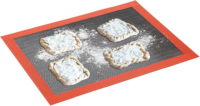 Silicone Baking Mat Nonstick Food Safe Tray Pan Liners Perfect Bakeware for Making Cookies, Macarons, Bread and Pastry (11x15"/ 4 Pack)