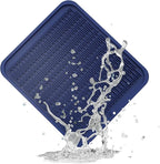 ZLR Large Silicone Dish Drying Mat (16" x 18") - XL Heavy Duty Drainboard Mat for Pots, Pans & Family Loads - Heat Resistant Trivet & Counter Protector, Easy Clean (Midnight Blue)