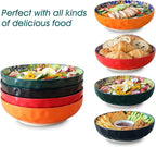 vancasso Large Serving Bowls, 78 Oz Extra Large Salad Bowls Set of 2, Bohemian Decorative Bowls for Salad, Fruit, Pasta and Dinner, Serving Dishes Set for Party, Dishwasher & Microwave Safe－Green