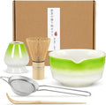 Matcha Whisk Set, Premium Ceremonial Grade Matcha Set Includes Matcha Bowl, Bamboo Scoop, Matcha Powder Sifter, Matcha Whisk and Holder for Matcha Lovers