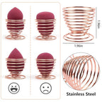 1 Pc Beauty Sponge Blender Holders Makeup Sponge Drying Stand Beauty Sponge Holder Storage Rack Egg Powder Puff Display Stand Sponge Storage, Rose Gold
