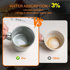 MONITO Coffee Mugs Set of 6, 16 oz Mugs Set, Ceramic Coffee Cups with Large Handles, Suitable for Lattes, Hot tea, Cappuccinos, Mochas and Cocoa, Smoky Blue
