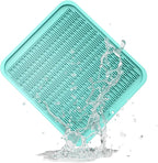 ZLR Large Silicone Dish Drying Mat (16" x 18") - XL Heavy Duty Drainboard Mat for Pots, Pans & Family Loads - Heat Resistant Trivet & Counter Protector, Easy Clean (Mint Green)