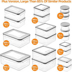 40 PCS Food Storage Containers with Lids Airtight, 100% Leakproof Plastic Meal-Prep Containers Reusable(20 Containers & 20 Lids),Microwave and Dishwasher Safe, Includes Labels & Pen