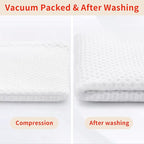 Homaxy 100% Cotton Waffle Weave Kitchen Dish Towels, Ultra Soft Absorbent Quick Drying Cleaning Towel, 13 x 28 Inches, 12-Pack, White